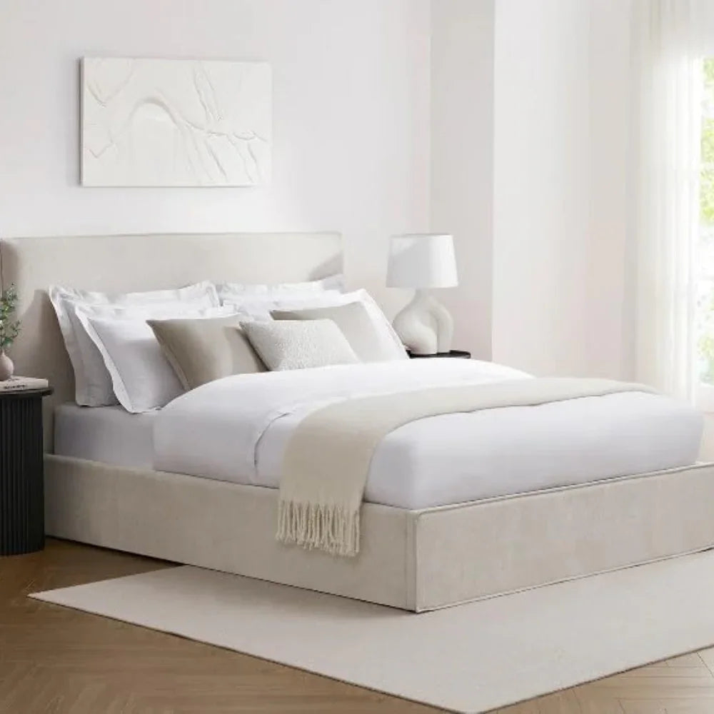 Hydraulic storage bed for Dubai apartment bedroom — Wooden Twist UAE