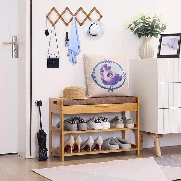 Wooden Shoe Racks Dubai UAE - Footwear Storage Organizers | Wooden Twist