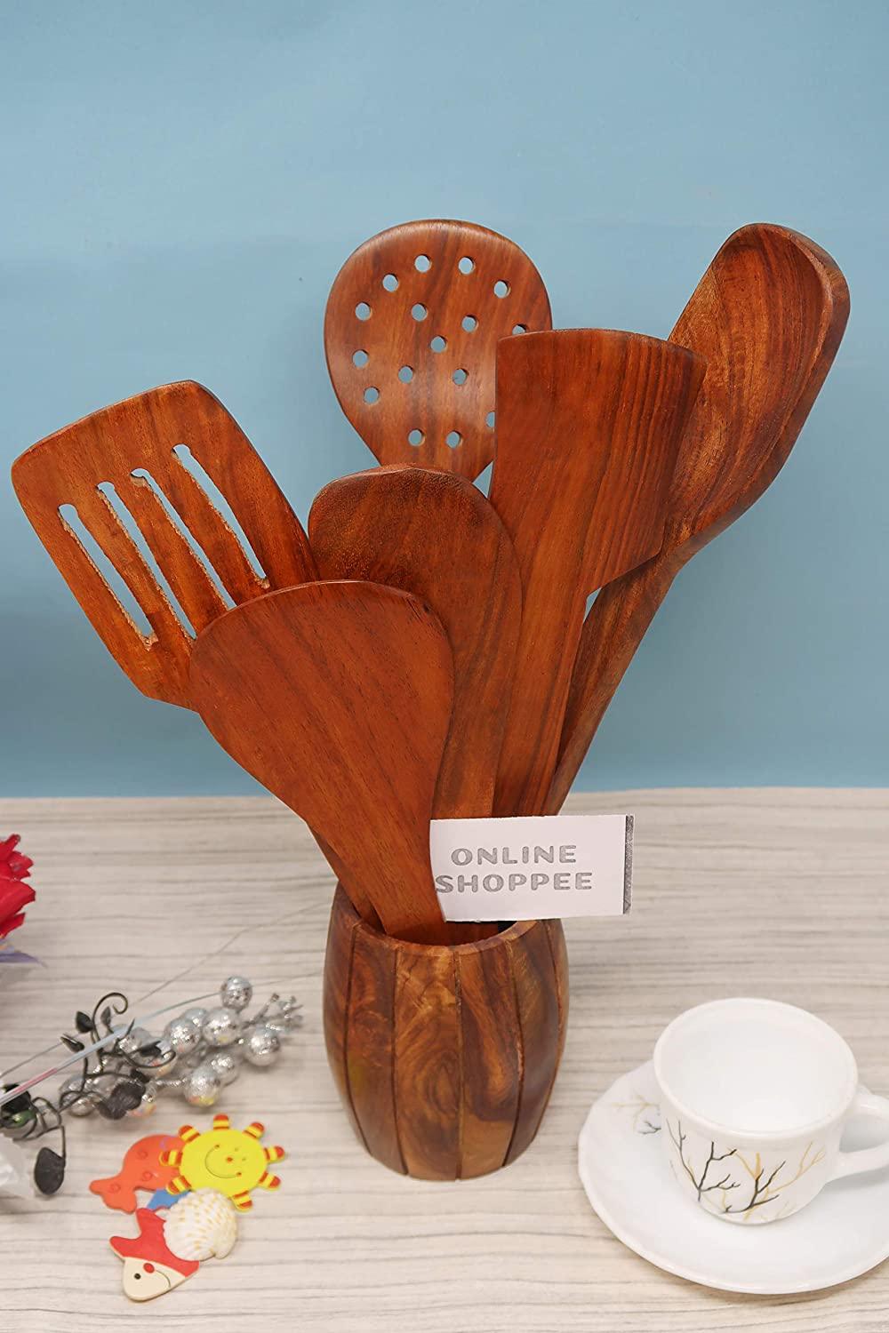 Wooden Kitchen Tools Dubai UAE - Spatulas, Tongs & Utensil Sets | Wooden Twist