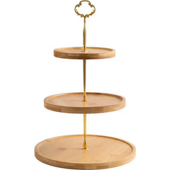 Dessert Stand Display Decoration Cake Tray - Wooden Twist UAE