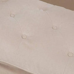 Tufted Stool Footstool Sofa Couch for Living Room Bedroom Office - Wooden Twist UAE