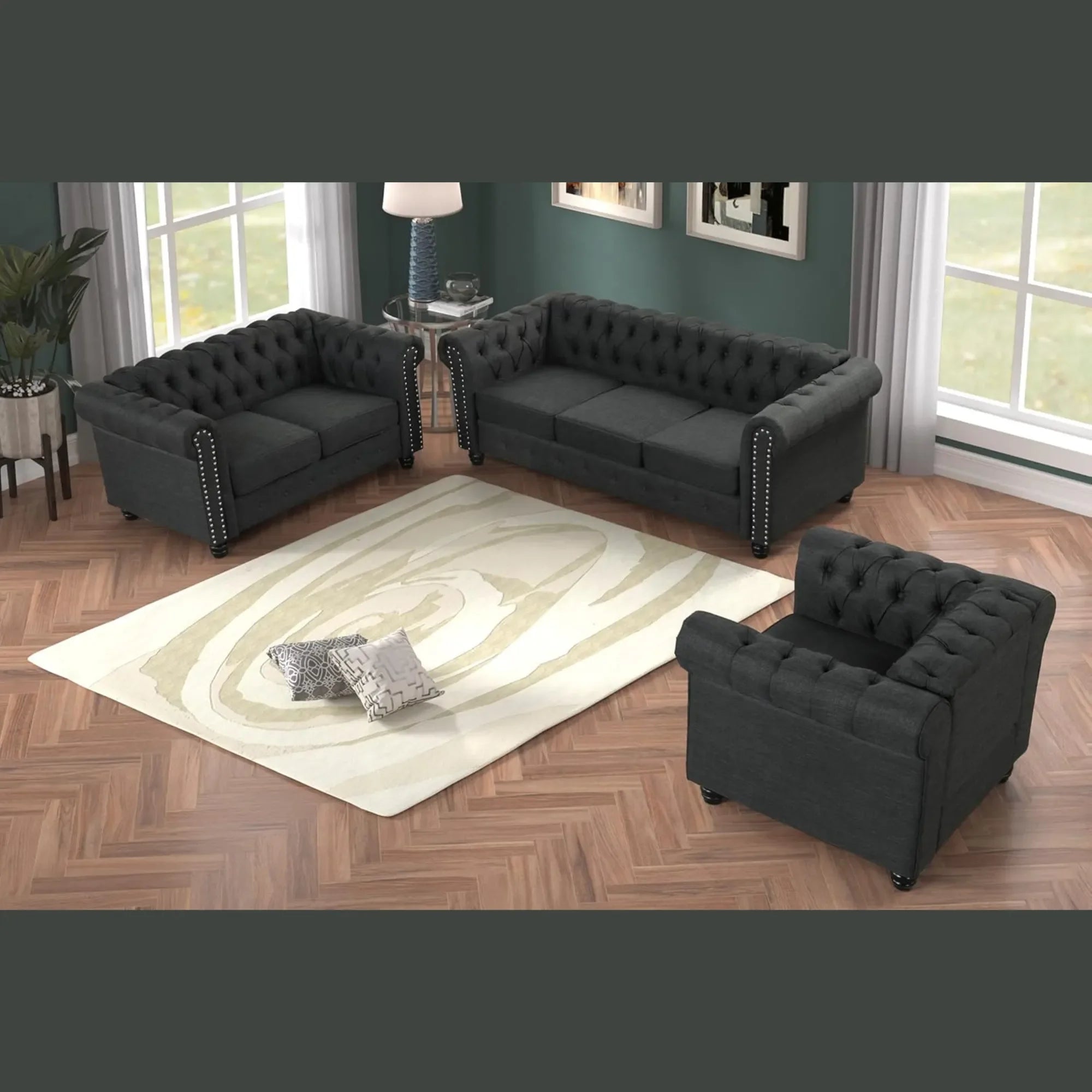 Velvet upholstery sofa