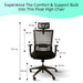 Wooden Twist Office Desk Chair Adjustable Height Nylon 360° Swivel Mesh Backrest Firm Armrest and Head Pillow for Ultimate Comfort and Style - Wooden Twist UAE