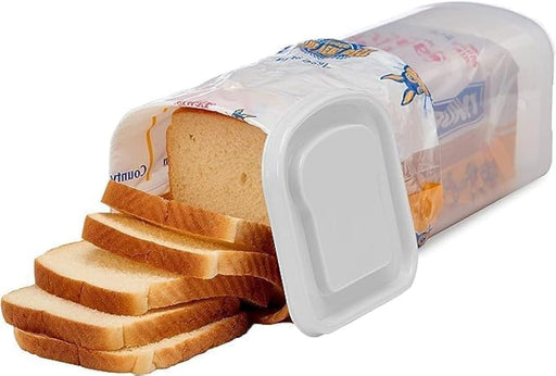 GHAWI Bread Container, Toast Bread Box for Kitchen, Airtight Plastic Bread Storage Containers, Universal Sized Bread Box Keeper, Bread Saver, Sandwich Bread Dispenser, BPA Free, 5 Liter - Wooden Twist UAE