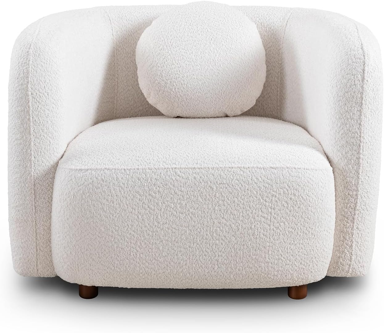 Wooden Twist White 4-Seater Boucle Sofa Set - Complete Set Lifestyle Shot