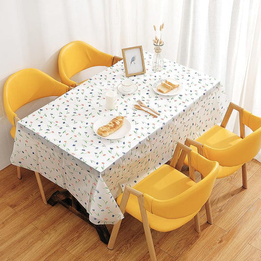 Pastoral waterproof and oil-proof table cloth disposable tablecloth Plastic restaurant tablecloth rectangular table mat - Wooden Twist UAE