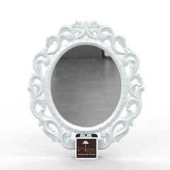 Modern Decorative Wooden Wall Mirror Bathroom Mirror - Wooden Twist UAE