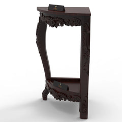 Wooden Twist Seizure Hand Carved Antique Teak Wood Corner End Table - Wooden Twist UAE