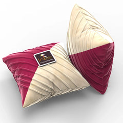 Wooden Twist Abstract Square Jute Cushion Cover Set of 2 ( Multicolor ) - Wooden Twist UAE