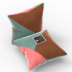 Wooden Twist Abstract Square Velvet Cushion Cover Set of 2 ( Multicolor ) - Wooden Twist UAE