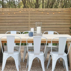 Wooden Twist Stackable Metal Outdoor & Indoor Tolix Side Cafe, Restaurant Kitchen Dining Chair ( Pack of 1 ) - Wooden Twist UAE