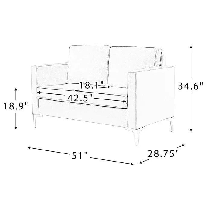 Wooden Twist Avión Solid Wood Loveseat 2-Seater Bench with Two Cushions - Wooden Twist UAE