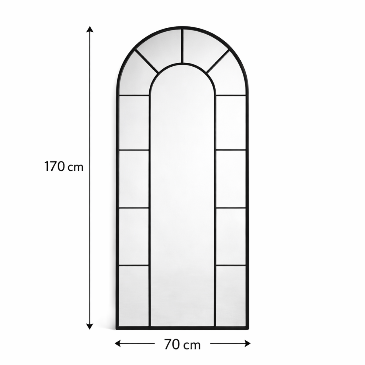 Aurelio Arch Window Style Full-Length Mirror