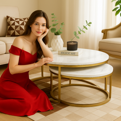 nesting coffee table set of 2