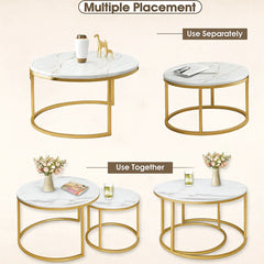 nesting coffee table set of 2