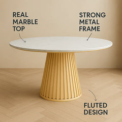Flute Design Dining Table