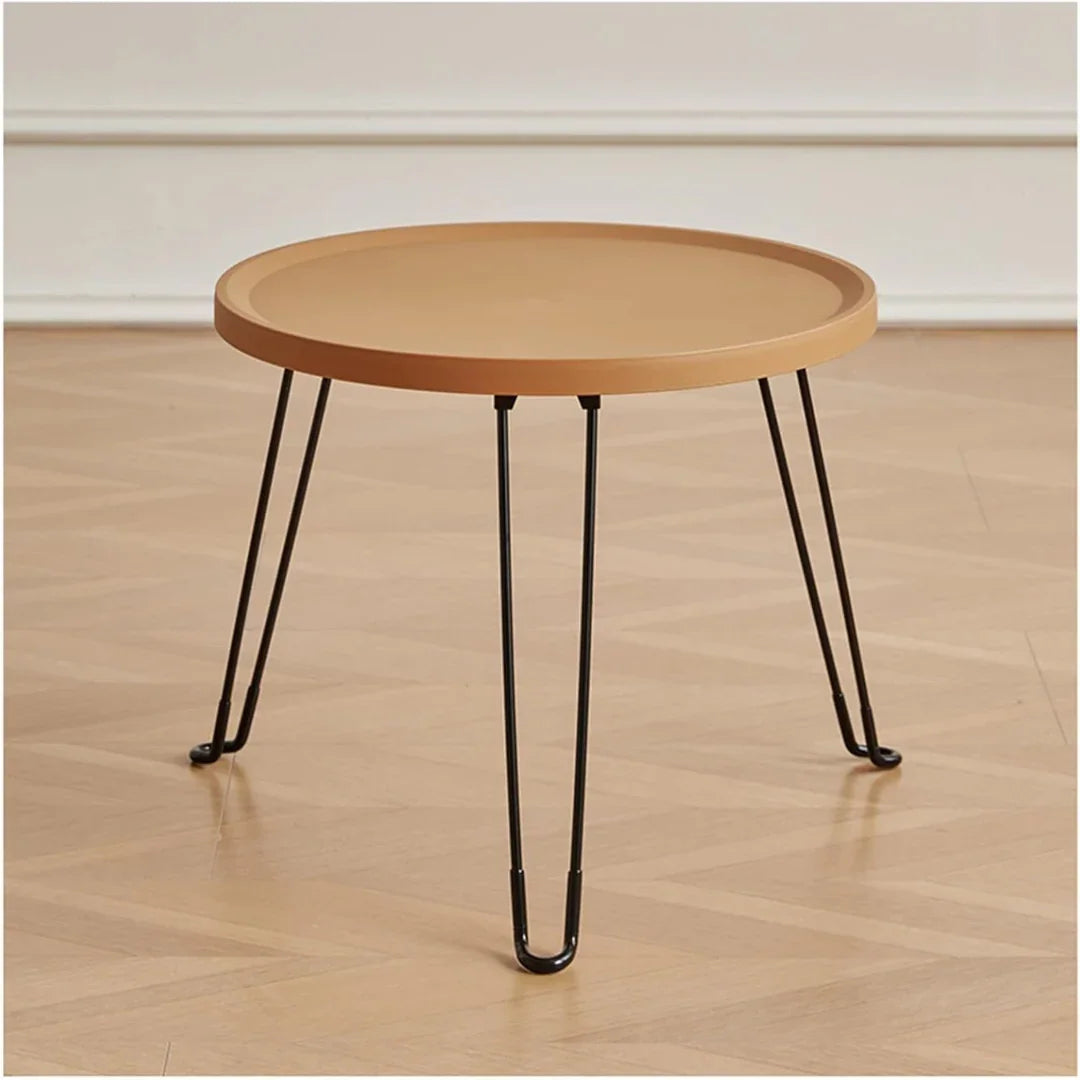 Folding round side table