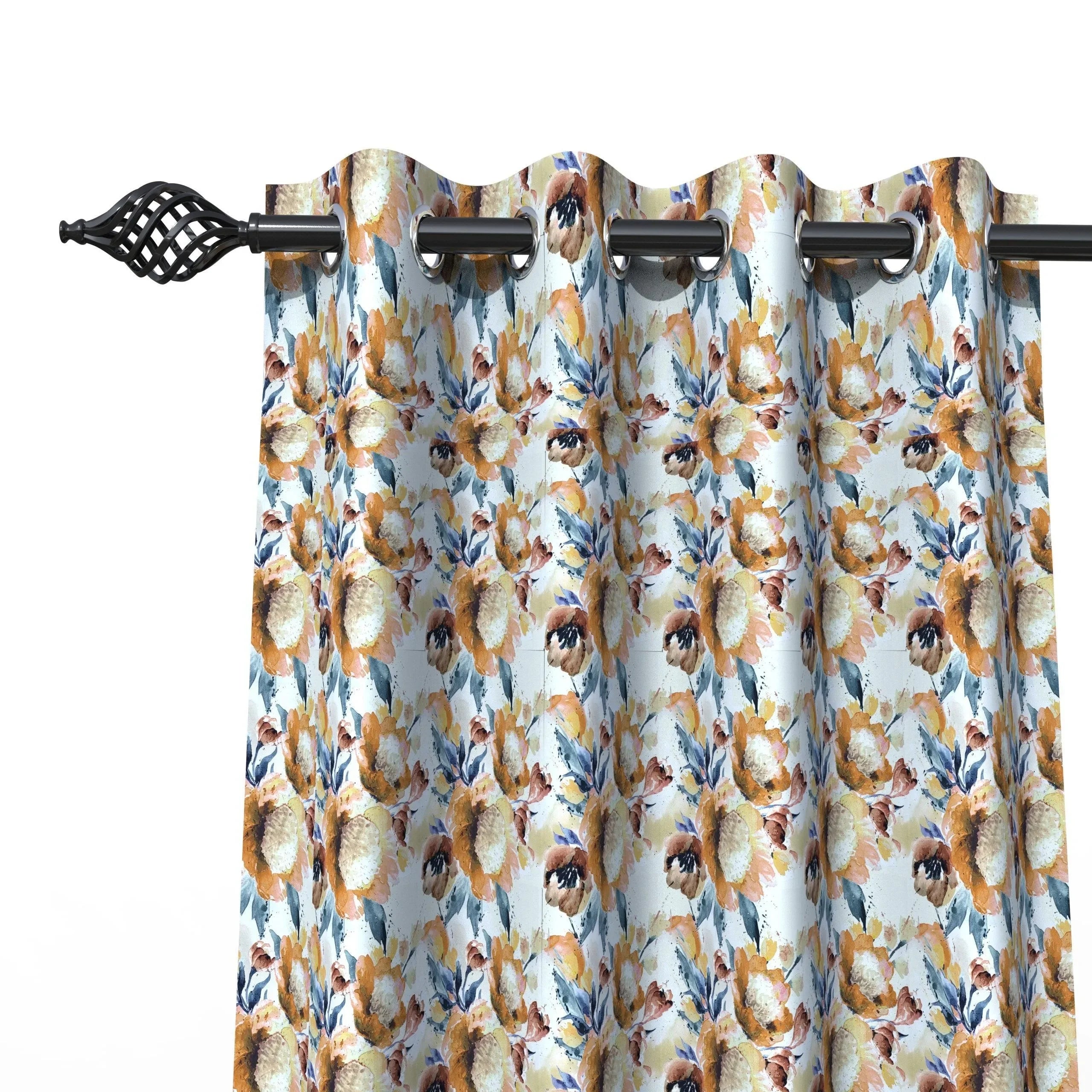 Fabrahome Light Filtering 4.5 Ft Holland Fabric Window Curtain ( Beige ) - Wooden Twist UAE