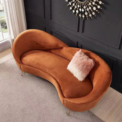 Curved 3-Seater Chaise Lounge Sofa