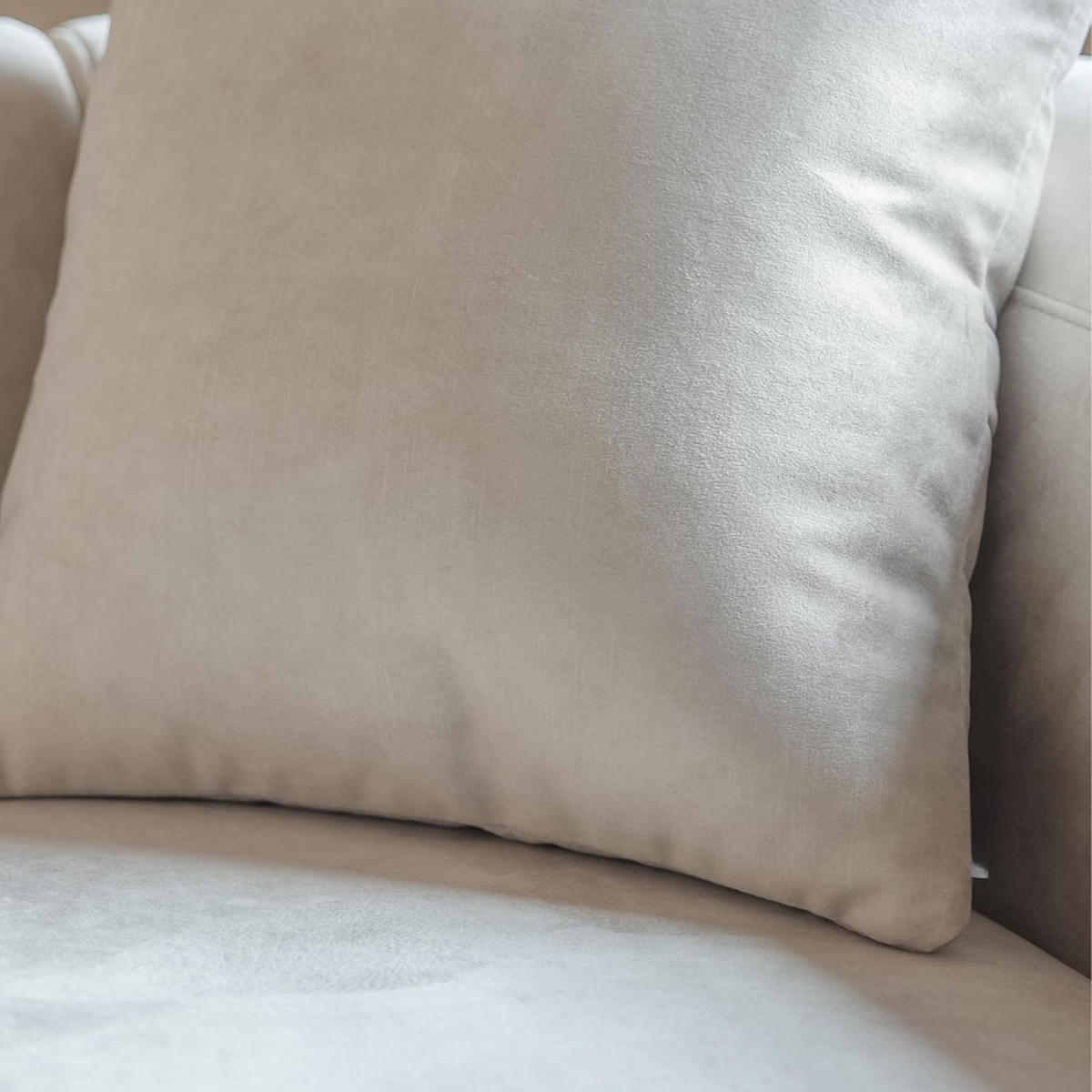 Wooden Twist Modern Velvet Sectional Sofa | L-Shape, 3-Seater & Modular Designs | Tangerine & Cream