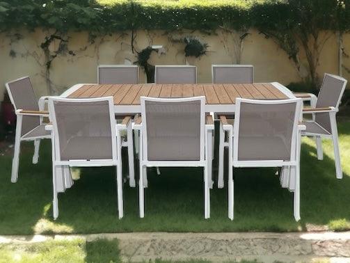 8 seater garden store table and chairs