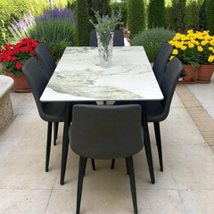 Marble Top Dining Table Set