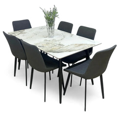 Marble Top Dining Table Set