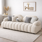 ELARA Ribbed Boucle 3-Seater Sofa