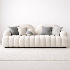 ELARA Ribbed Boucle 3-Seater Sofa
