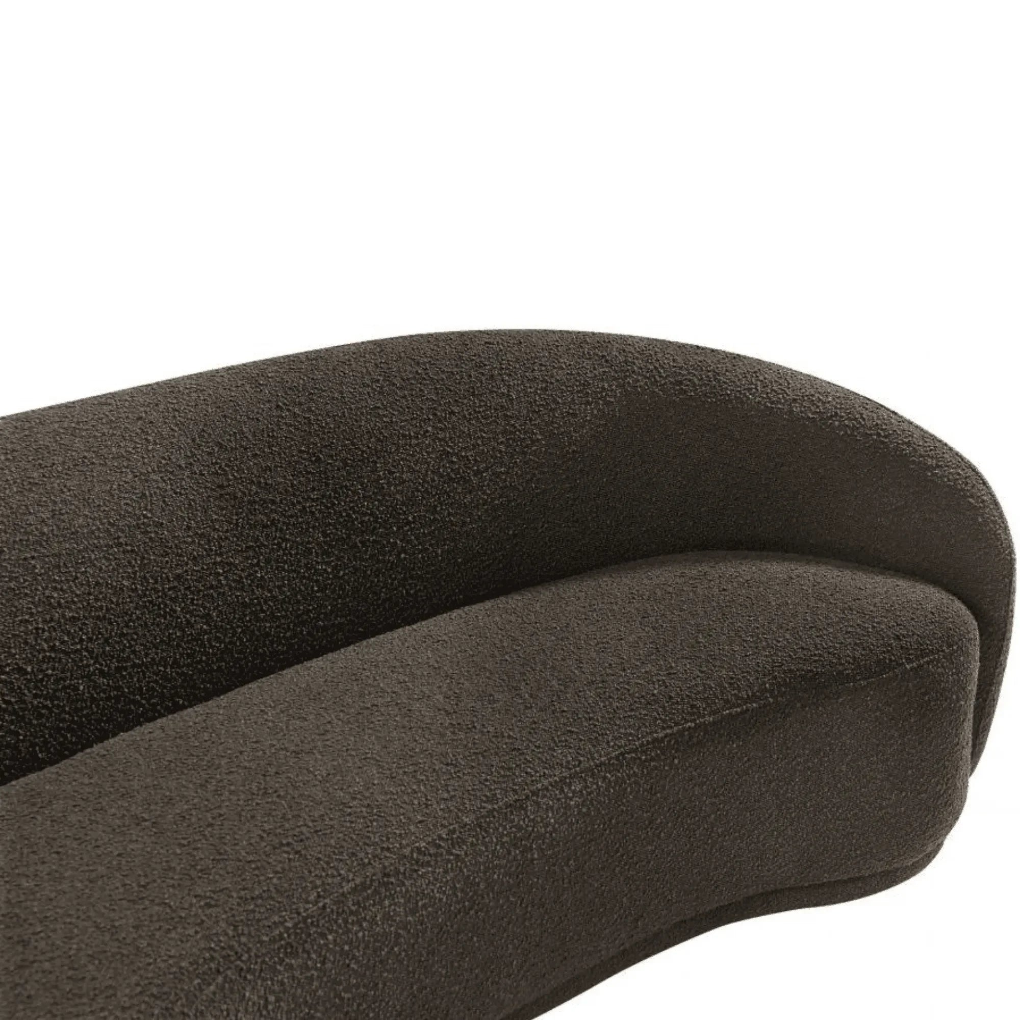 Contemporary boucle loveseat