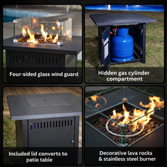 Gas Fire Pit Table