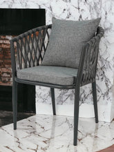 Wooden Twist Creance Rope Design Aluminum Chair For Living Room With Comfortable Cushion - Wooden Twist UAE