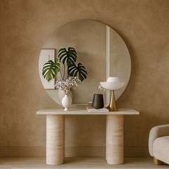 Half Moon LED Backlit Wall Mirror