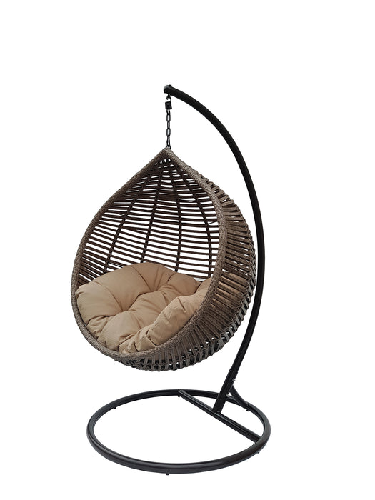 Wooden Twist Elegant Eyrie Decorative Rattan Swing Stylish Outdoor Patio Furniture for Relaxation and Comfort