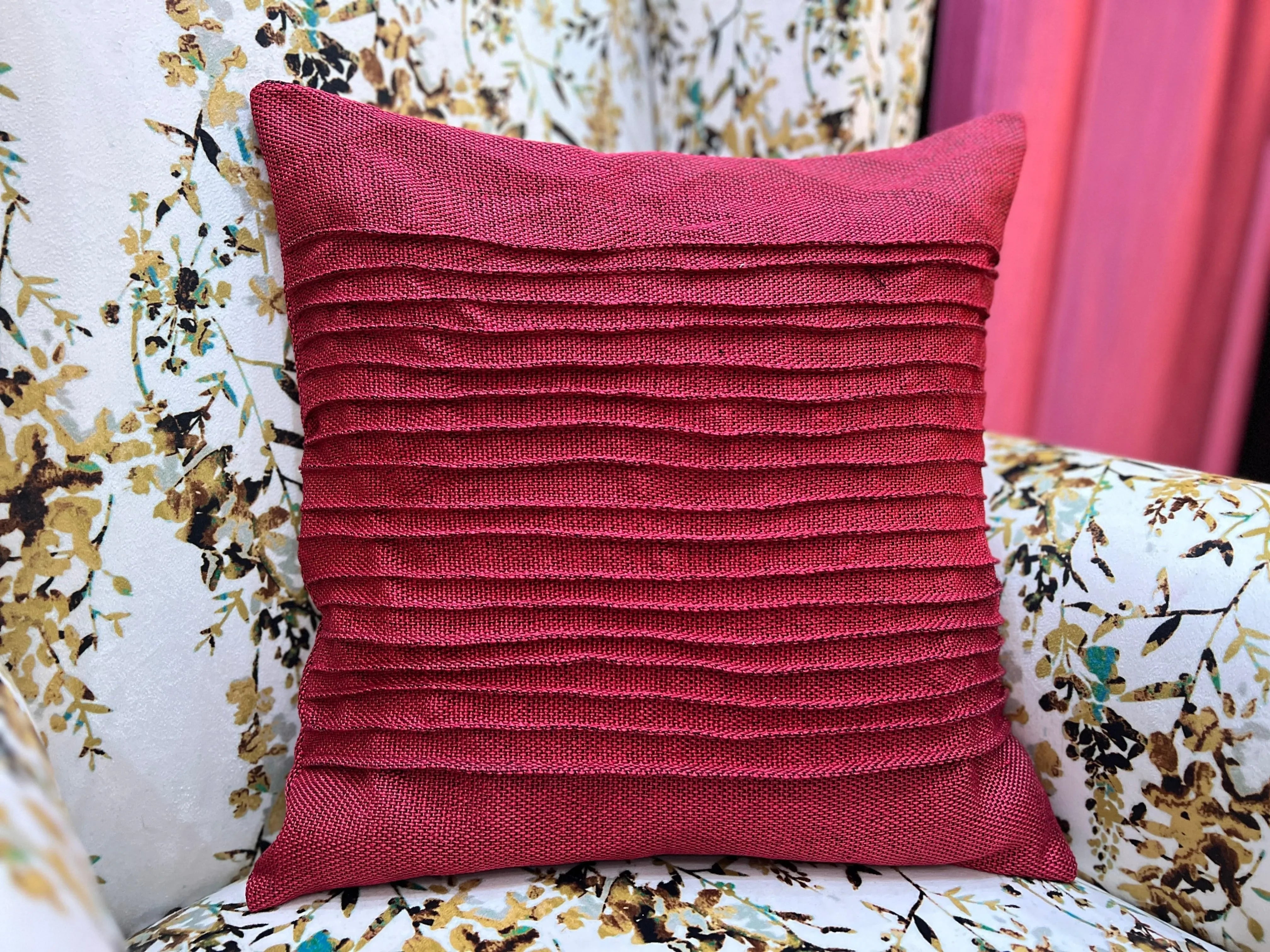 Wooden Twist Abstract Square Jute Cushion Cover Set of 3 ( Multicolor ) - Wooden Twist UAE