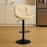 Lunara 360 Swivel Cafe Bar Stool Beige