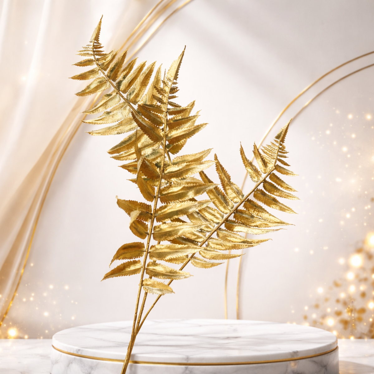 Gold Fern Artificial Flower Stem