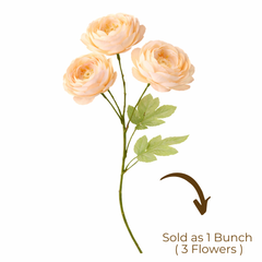 Artificial Ranunculus Flower Bunch