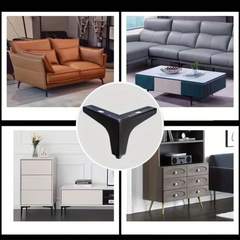 Wooden Twist Modern Triangular Shape Sofa Legs Pairs with Screws for Furniture Legs (Set of 4)