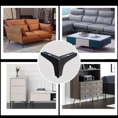 Wooden Twist Modern Triangular Shape Sofa Legs Pairs with Screws for Furniture Legs (Set of 4)