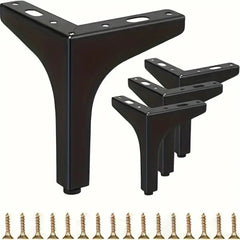 Wooden Twist Modern Triangular Shape Sofa Legs Pairs with Screws for Furniture Legs (Set of 4)