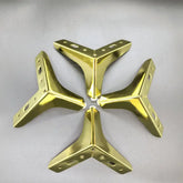 Wooden Twist Modern Triangular Shape Sofa Legs Pairs with Screws for Furniture Legs (Set of 4)