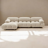 Natural Bubble Tufted Sectional Sofa