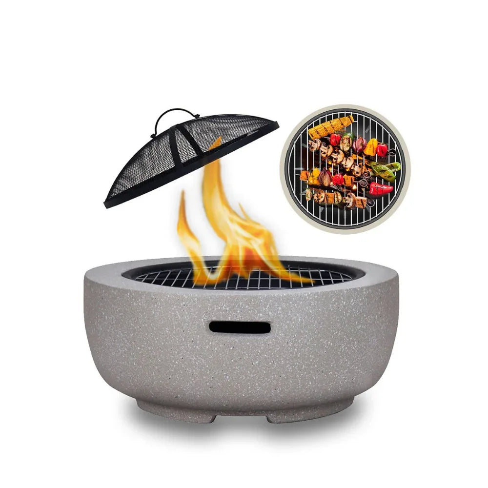 Outdoor Burning Charcoal Firepit