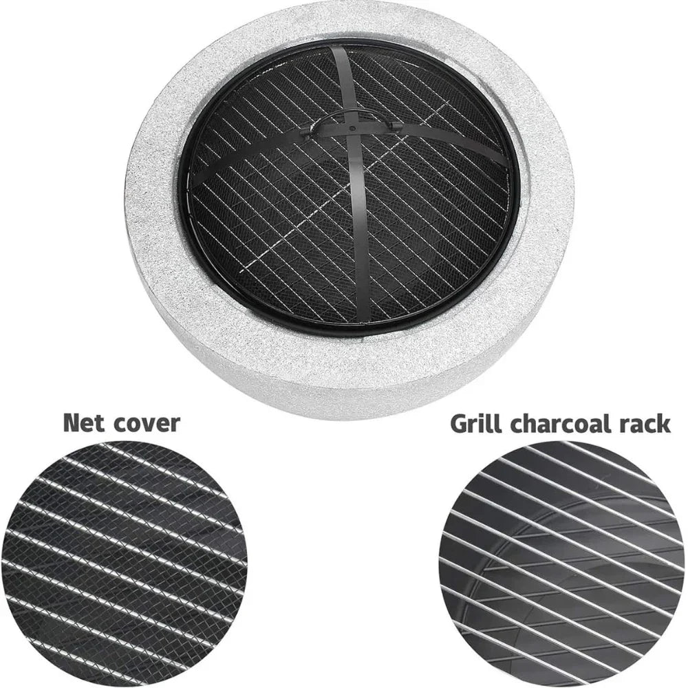 Outdoor Burning Charcoal Firepit