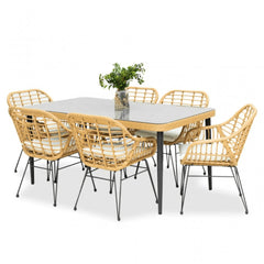 Wooden Twist Dining Table Set