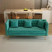 Velvet Modern Couch with Curved Arms