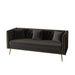 Tufted Detailing and Gold Accents - Wooden Twist Sofa