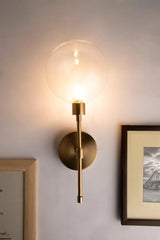 Single Glass Ball Sconce