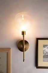 Single Glass Ball Sconce